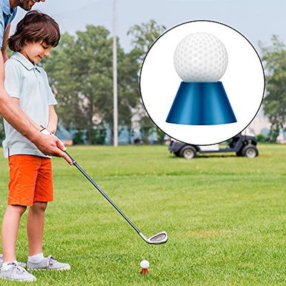 Gejoy 24 Pieces Rubber Winter Golf Tees Golf Rubber Tees Practice Tee Holder with 4 Different Height for Practice, 38,22,16.5,12 mm - color: Red, Yellow ,Blue