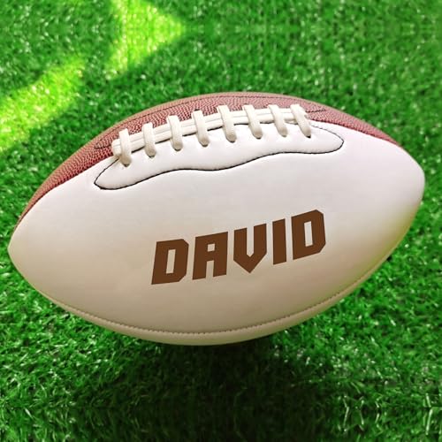 EDSG Custom Football Groomsmen Gifts 2026 Graduation Gifts for Him High School Personalized Footballs Junior Footballs Class of 2026 Full 12-Inch Football Gifts for Coach Dad Fan Birthday - color: Design 1