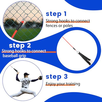 Davllin Baseball Resistance Trainer,Training Aid for Baseball Softball Pitchers,Interchangeable Grips to Build Arm Strength,Arm Bands for Baseball Players,Baseball Throwing Trainer,Great to Warm-Up