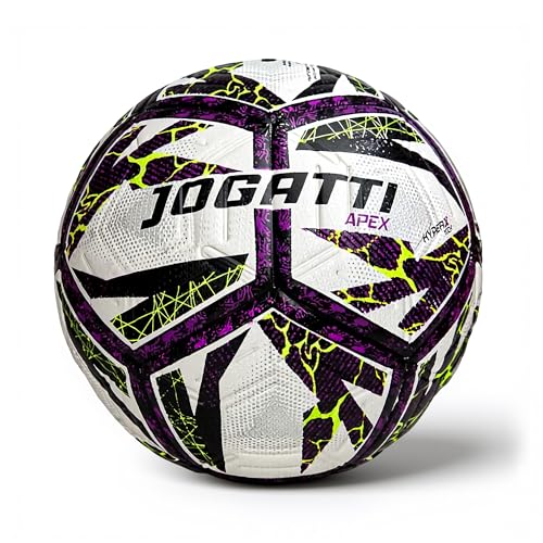 Apex Hybrid Futsal Ball – Professional Match Quality Indoor Soccer Ball Size 4 - Textured PU Surface for Enhanced Grip & Control, Butyl Bladder, Multi-Layered Backing & 12 Embossed Panels.