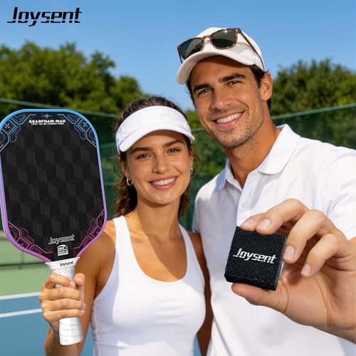 Pickleball Paddle Eraser, Carbon Fiber Pickle Ball Racket Cleaner, Fast & Easy Rubber Pickleball Accessories to Remove Ball Residue, Dirt and Scratches, 1 Pcs