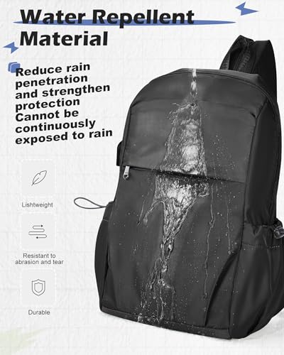 SEAFEW Large Black Convertible Sling Crossbody Backpack Shoulder Bag for Men Women, Waterproof Nylon Chest Bag One Strap Back Pack for Hiking Walking Biking Travel Cycling with USB Charger Port - color: Black-large-convertible