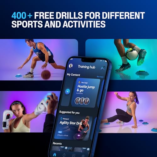 BlazePod Reaction Training Kit Smart Pods for Speed, Agility & Cognitive Drills - Trainer Bundle- App Access Included (6 Pods + 6 X Pod Bases)