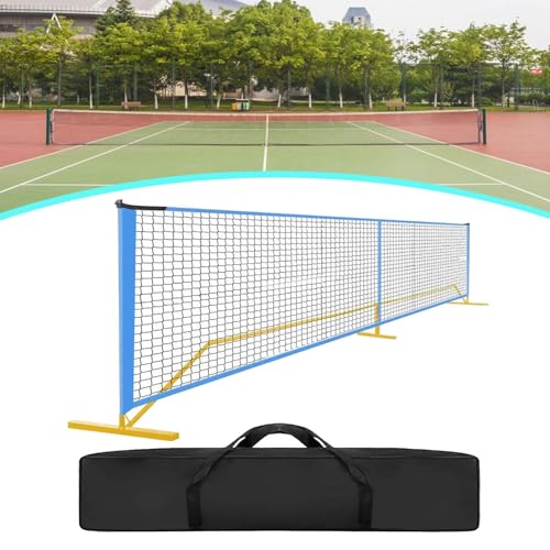 Pickleball Net Portable Pickleball Net System 22FT Regulation Lightweight Foldable Net Polyester Oxford Cloth Metal Carry Bag Included Suitable for