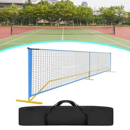 Pickleball Net Portable Pickleball Net System 22FT Regulation Lightweight Foldable Net Polyester Oxford Cloth Metal Carry Bag Included Suitable for