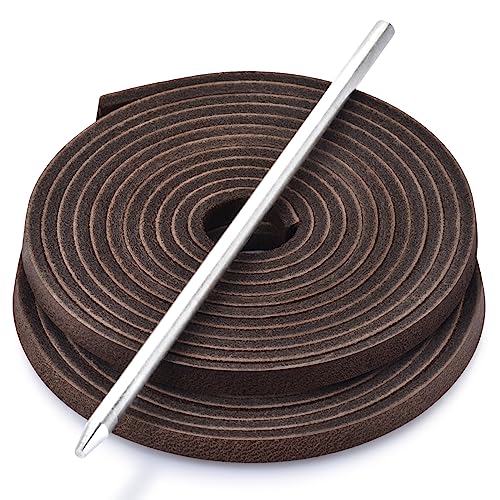 Softball and Baseball Glove Lace Kit - Mitt Leather Lacing Repair in Baseball Gloves - Deluxe Relacing - 2 Leather Laces - color: Badger Brown