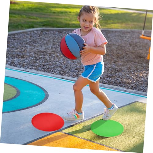 Kisangel 5pcs Markers for Speed and Agility Training Non- Floor Dots Red Yellow Green and Orange for Soccer and Basketball Drills