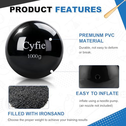 Cyfie Weighted Baseballs for Hitting Training, Heavy Balls for Batting Practice, Weighted Softballs for Strength & Swing Speed Training, Baseball Training Equipment for Players & Coaches