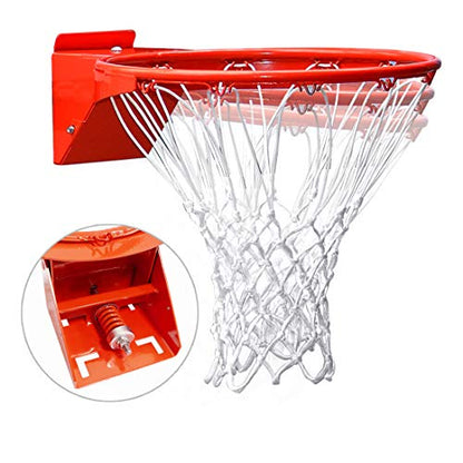Professional 180º Heavy Duty Breakaway Basketball Rim，18 inch Flex Rim Goal Replacement Fits 5"x5", 5"x4", 4"x3"，5"x3" Hole Pattern Backboard - color: 1-single spring