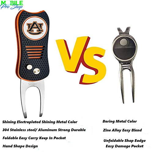 Switchblade Divot Repair Tool with Logo Printed Removable Magnetic Ball Marker-Best Divot Fixer - style: Only divot tool