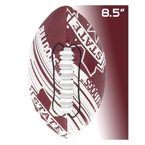 Franklin Sports NCAA Football - Youth Mini Football - 8.5" SPACELACE Easy Grip Texture - Perfect for Kids