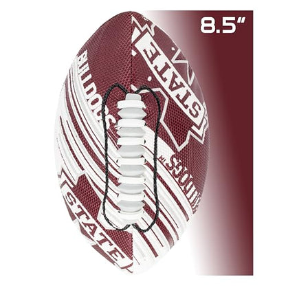 Franklin Sports NCAA Football - Youth Mini Football - 8.5" SPACELACE Easy Grip Texture - Perfect for Kids