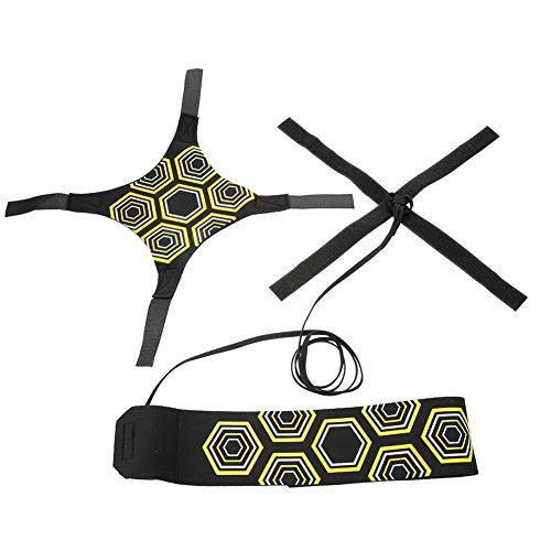Football Kick Trainer Soccer Training Aids Hands Free Throw Sole Practice Equipment with Adjustable Belt Elastic Rope Fits Ball 3, 4,and 5