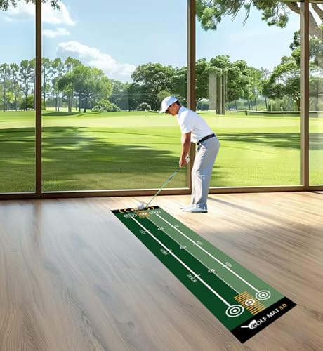 1 Piece Golf Putting Practice mat, Size is 19.69 inches x 116 inches, Portable Washable Non-Slip Folding Putting mat, Suitable for Home, Office, Outdoor use, Party Team Building Activities. - style: 01