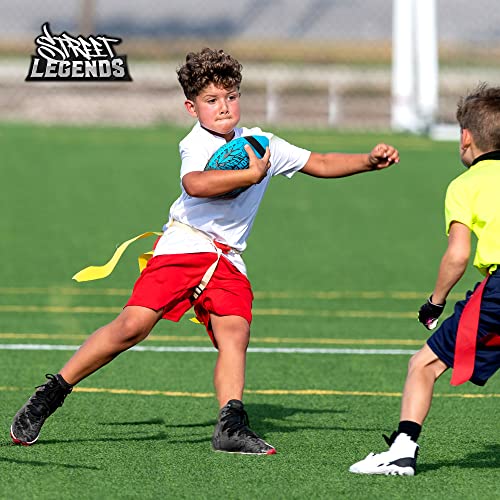 Street Legends Youth Football, Graffiti Printed Composite Leather Size 8 Football- Includes Pump, Made for Training, Practicing, & Recreational Play - color: Blue