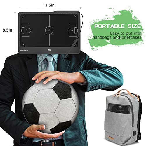 Electronic Football Coach Board - LCD Soccer Tactical Coaching Board with Stylus Pen for Football Coach Marker Training Writing Tablet