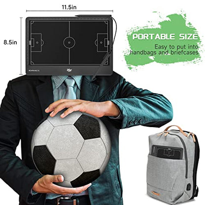 Electronic Football Coach Board - LCD Soccer Tactical Coaching Board with Stylus Pen for Football Coach Marker Training Writing Tablet