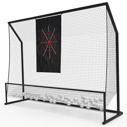 Golf Hitting Nets 10x7.5FT for Driving Real Balls, Indoor & Outdoor Golf Practice Chipping Nets Heavy Duty Swing Training Netting with Targets Cloth and Carrying Bag, for Backyard Home Garage
