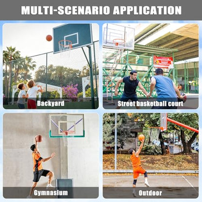 Insaga Chain Basketball Net Heavy Duty Metal - 19'' Basketball Chain Net for Hoop Outdoor Indoor Replacement, Rustproof Steel Chain Net for Standard 12-Loop Rim, Easy to Install