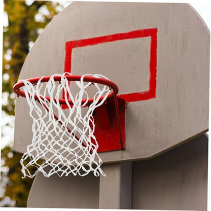 SUPVOX Nylon Basketball Net Replacement Weather Heavy Duty Design Fits Standard Rims for Indoor and Outdoor Courts and Easy to Install White