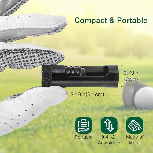 Adjustable Golf Tee Height Tool, Aluminum Golf Tee Height Setter with Precise Scale, Outdoor Golf Training Aid for Consistent Swings