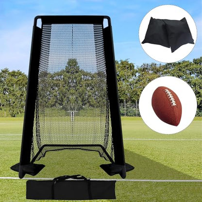 Football Kicking Cage Net - Portable 81x41IN Football Goal Training Aids for Backyard Indoor Outdoor-Youth & Adults