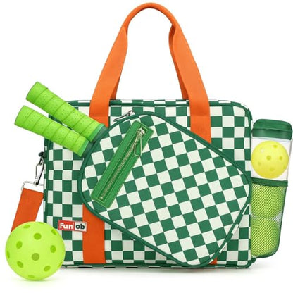 Pickleball Bag for Women & Men 3-in-1 Neoprene Pickleball Paddle Bag with Fence Hooks, Paddle Cover & Pockets, Water-Resistant Pickleball Tote Bag with bottle holder