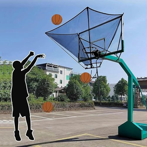 Portable Basketball Shot Trainer Aid, Rebounder Basketball Return Attachment for Hoop, Basketball Shooting Training Equipment-1