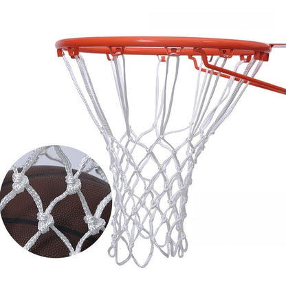 Basketball Net Replacement, 12 Loops Heavy Duty All Weather Net, Anti-Winding Design Sturdy Resistant for Outdoor Standard Basketball Hoop, White