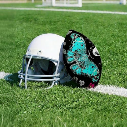 American Football, Official Size 11.9 x 7.3 Inch, Premium Composite Leather High-Grip Ball with Pro-Style Lacing, Unique Prints for Training, Games & Gifts - color: Moth Moon