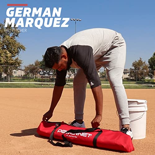 PowerNet 7x7 FT Baseball & Softball Net Replacement Parts, Replace 7x7 FT Frame, Net Only or Carry Bag, Metal Frame and Fiberglass Poles, Durable Nets & Bags Available in Team Colors - color: Red, style: Replacement Bag