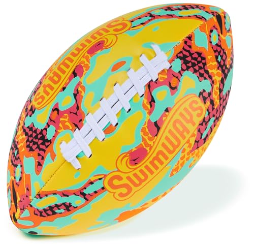 Swimways Hydro Waterproof Football, Outdoor Games for Adults and Kids, Swimming Pool Accessories and Pool Party Games,9.25 Inches, Green - color: Orange