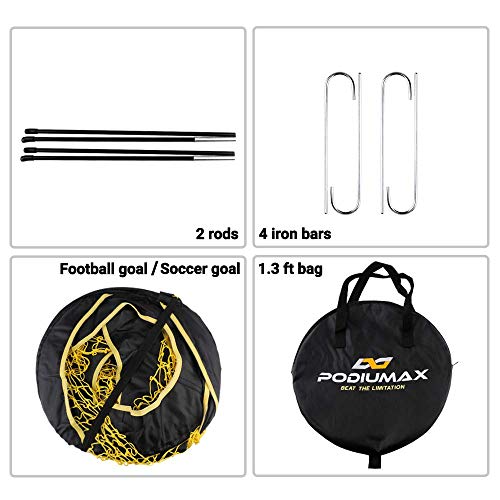 Kids Soccer Goal 2 in 1, Pop up Portable Soccer Goals for Backyard, Soccer Net for Kids Age 3 5 8, Indoor Outdoor Toddler Soccer Goal with Carry Bag, Improving Passing & Shooting Accuracy