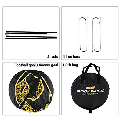 Kids Soccer Goal 2 in 1, Pop up Portable Soccer Goals for Backyard, Soccer Net for Kids Age 3 5 8, Indoor Outdoor Toddler Soccer Goal with Carry Bag, Improving Passing & Shooting Accuracy