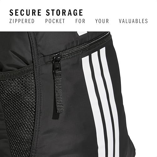adidas Alliance Sackpack – Drawstring Backpack for Sports, Small Gym Bag - color: Black/3
