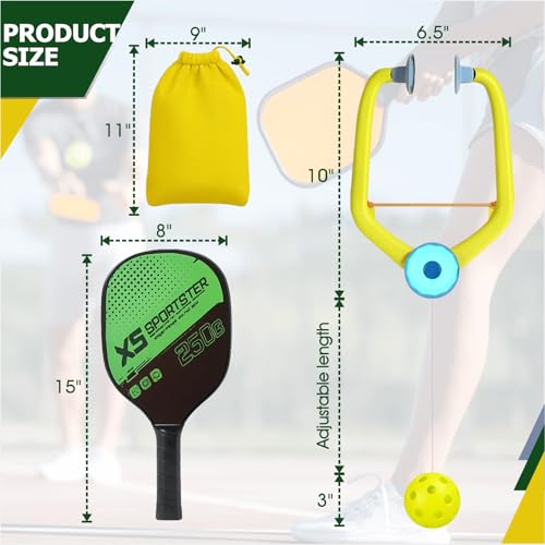 Pickleball Trainer Rebounder for Solo & Group Practice, Improve Reaction & Coordination, Easy Setup, 1 Set