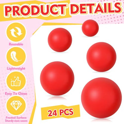 Soulchen 40mm Glow in The Dark Table Tennis Balls Bulk, Carnival Game Night, Neon Birthday Party Favors, Classroom Rewards, Goodie Bag Filler, Pet Playmate - color: Red, size: Solid