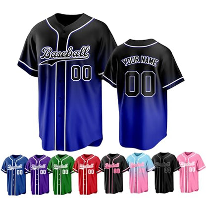 Custom Baseball Jersey Personalized Stitched Family Team Name Number Shirts Uniforms for Women Men Youth Kids - color: Blue-19