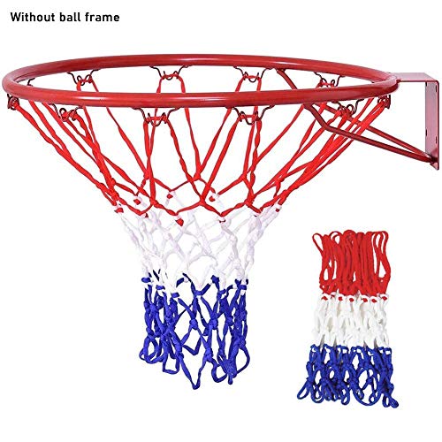 Replacement Basketball Net,Fits Standard Indoor or Outdoor Rims,Basketball Hoop Net Replacement,Red White Blue Bold Polyester Braided Rope,All Weather Anti Whip,for MiniBasketball Hoop Fits