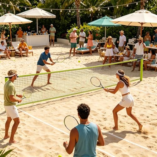 Badminton Net for Backyard – Portable Pickleball & Badminton Replacement Mesh Net | Outdoor Sports Game for Beach Backyard Patio Driveway Camping School Picnic Family Fun Training Activities