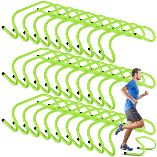 Wettarn 30 Pcs 6" Speed Agility Training Hurdles Plyometric Practice Agility Hurdle for Kids, Athletes, Basketball, Baseball, Soccer, Football Indoor Outdoor Sports Equipment - color: Green