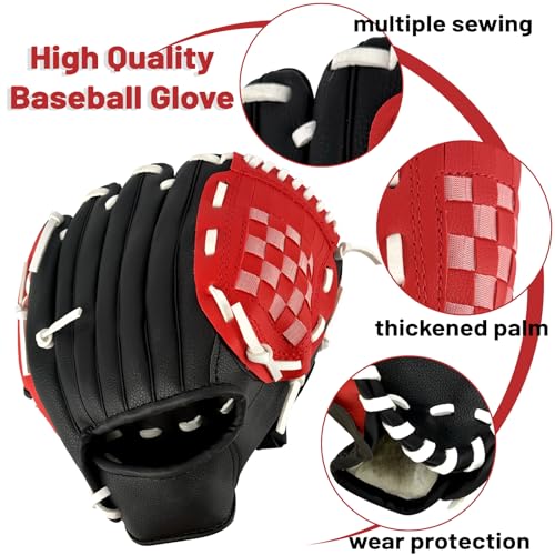 Baseball Glove,Baseball Softball Mitt with Ball for Kids Youth Adults Training and Beginner,Right Hand Throw,Left Hand Glove - color: Urban X-Flash, size: 11.5"