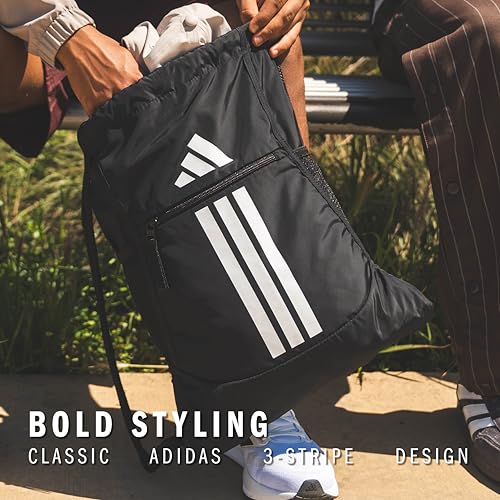 adidas Alliance Sackpack – Drawstring Backpack for Sports, Small Gym Bag - color: Black/3