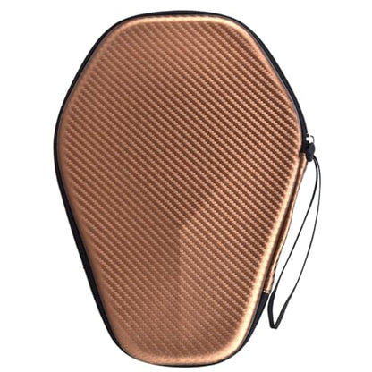 Portable Table Tennis Racket Bag Waterproof Ping Pong Paddle Storage Case Hard Cover Waterproof Ping Pong Paddle Bag Ping Pong Paddle Storage Bag Holds 2 Rackets Functional - color: Khaki