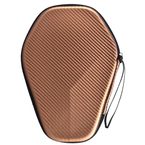 Portable Table Tennis Racket Bag Waterproof Ping Pong Paddle Storage Case Hard Cover Waterproof Ping Pong Paddle Bag Ping Pong Paddle Storage Bag Holds 2 Rackets Functional - color: Khaki