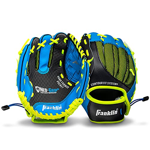 Franklin Sports Kids Baseball Glove - NeoGrip Boys + Girls Youth Tball Glove - Teeball, Baseball + Softball Mitt