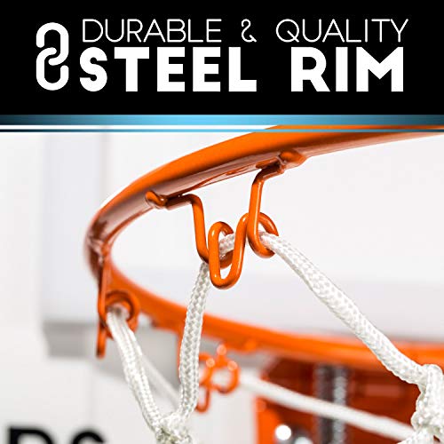 Franklin Sports Mini Basketball Hoops-Indoor Over The Door Mini Hoop+Basketball Sets-Perfect Accessory for Bedroom+Office - size: 17.75" x 12" (Pack of 1), style: Blue - 17.75" x 12"