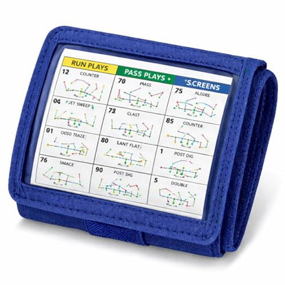 Football Play Wristbands | Sports Playbook Band | Youth Quarterback Gear | Wristband Playbook | Softball Wristbands for Signs - color: Blue