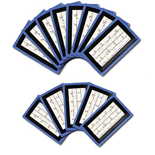 Y23 - Football Wristbands - Wrist Coach - QB Wristband - Football Play Wristbands - Playbook Wristband - color: Blue, size: 8 Pack