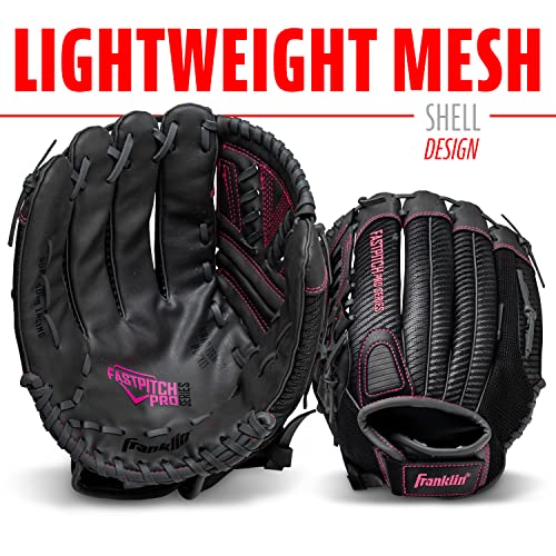 Franklin Sports Girls Softball Glove-Women's Windmill Fastpitch+Slowpitch Softball Glove-Right and Left Hand-Adult - color: Pink, size: 13"